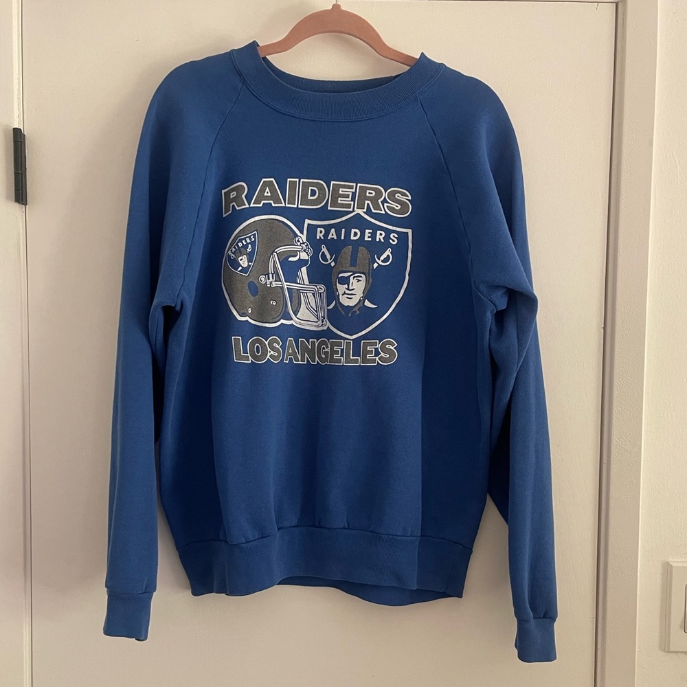Super rare Los Angeles raiders blue sweatshirt vintage sz medium